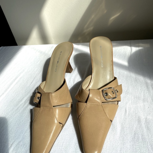 Bandolino Slides Tan Silver Buckle - Picture 3 of 12
